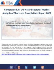 Compressed Air Oil-water Separator Market Analysis of Share and Growth Rate Report 2022