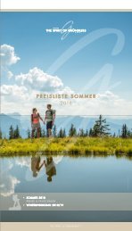The Spirit of Gründlers Preisliste Sommer 2018