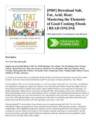 [PDF] Download Salt  Fat  Acid  Heat Mastering the Elements of Good Cooking Ebook  READ ONLINE