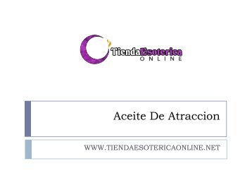 Aceite De Atraccion - Tienda Esotérica Online