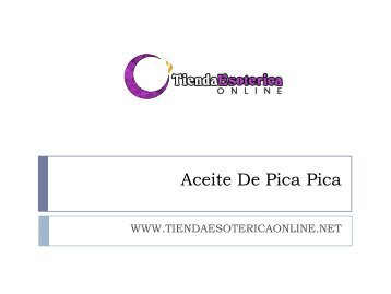 Aceite De Pica Pica - Tienda Esotérica Online