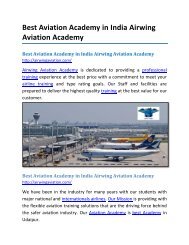 Best Aviation Academy in India Airwing Aviation Academy