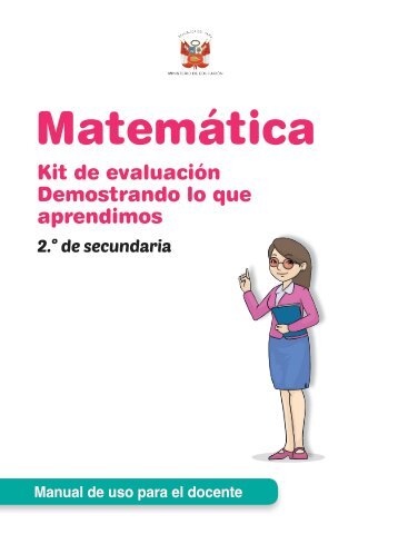 7 C KIT DE EVALUACION SEGUNDO SECUNDARIA MATEMATICA