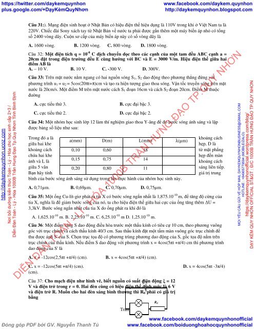 Bộ đề thi thử THPT QG 2018 Các môn TOÁN - LÍ - HÓA Các trường THPT Cả nước CÓ HƯỚNG DẪN GIẢI (Lần 10) [DC17042018]