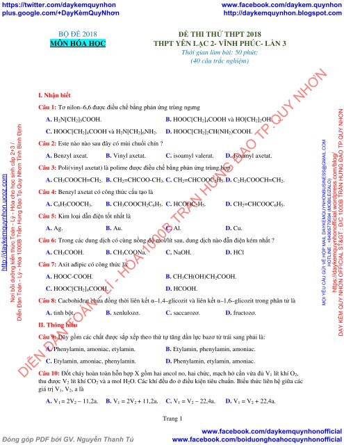 Bộ đề thi thử THPT QG 2018 Các môn TOÁN - LÍ - HÓA Các trường THPT Cả nước CÓ HƯỚNG DẪN GIẢI (Lần 10) [DC17042018]