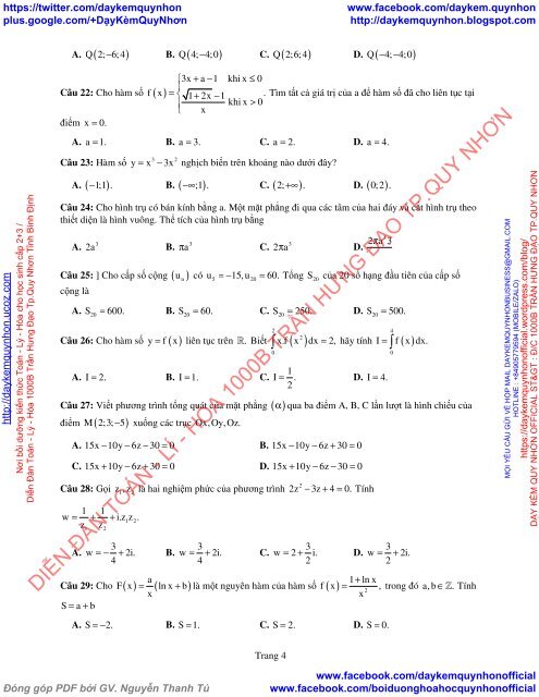 Bộ đề thi thử THPT QG 2018 Các môn TOÁN - LÍ - HÓA Các trường THPT Cả nước CÓ HƯỚNG DẪN GIẢI (Lần 10) [DC17042018]