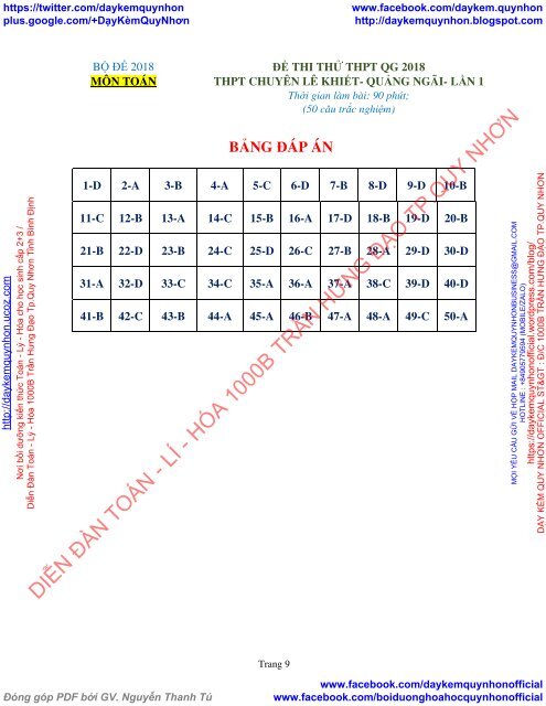 Bộ đề thi thử THPT QG 2018 Các môn TOÁN - LÍ - HÓA Các trường THPT Cả nước CÓ HƯỚNG DẪN GIẢI (Lần 10) [DC17042018]