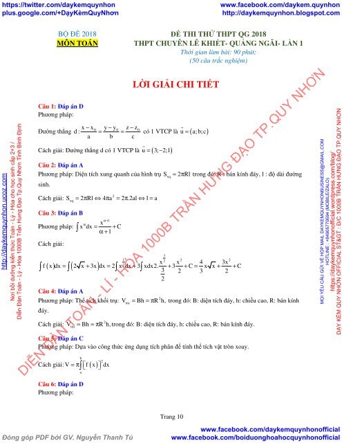 Bộ đề thi thử THPT QG 2018 Các môn TOÁN - LÍ - HÓA Các trường THPT Cả nước CÓ HƯỚNG DẪN GIẢI (Lần 10) [DC17042018]