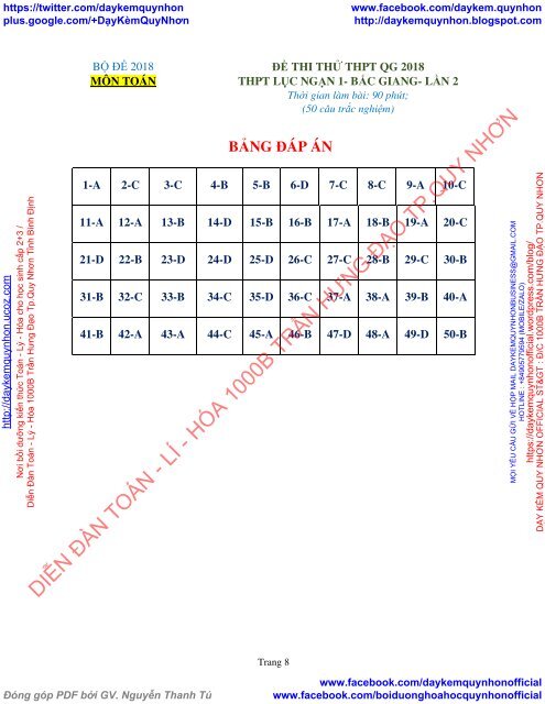 Bộ đề thi thử THPT QG 2018 Các môn TOÁN - LÍ - HÓA Các trường THPT Cả nước CÓ HƯỚNG DẪN GIẢI (Lần 10) [DC17042018]