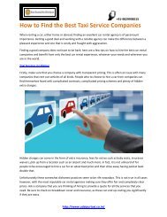 How to Find the Best Taxi Service Companies