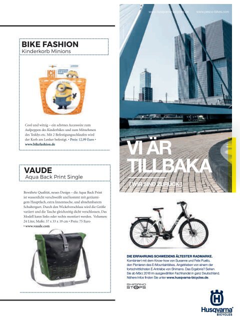 BIKE&CO - Das Magazin für Spaß und Freude am Radfahren - Ausgabe 01/2018