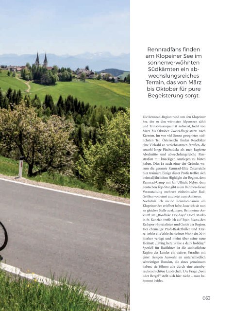 BIKE&CO - Das Magazin für Spaß und Freude am Radfahren - Ausgabe 01/2018