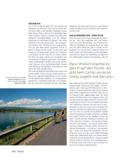 BIKE&CO - Das Magazin für Spaß und Freude am Radfahren - Ausgabe 01/2018