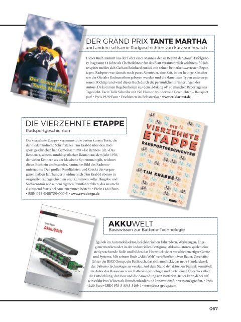 BIKE&CO - Das Magazin für Spaß und Freude am Radfahren - Ausgabe 01/2018