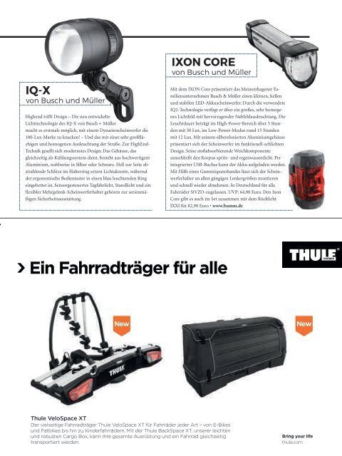 BIKE&CO - Das Magazin für Spaß und Freude am Radfahren - Ausgabe 01/2018