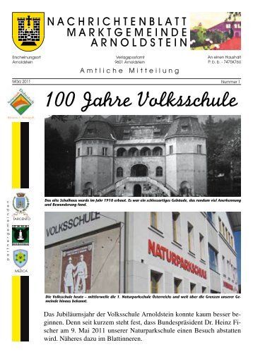100 Jahre Volksschule - Marktgemeinde Arnoldstein