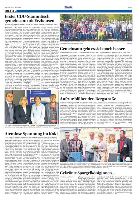 Wochen-Kurier 16/2018 - Lokalzeitung für Weiterstadt und Büttelborn