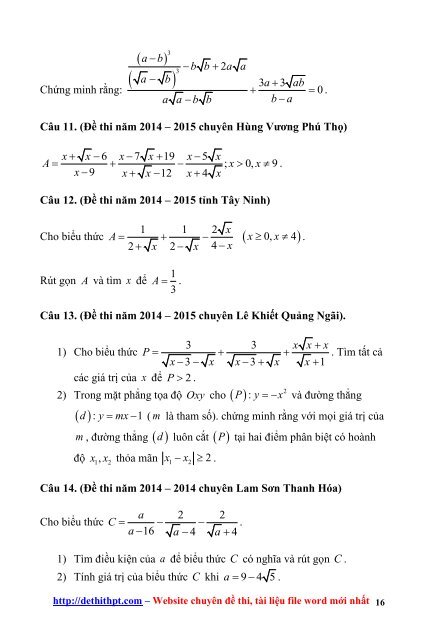 Sách tham khảo môn Toán - Các Chuyên Đề Bồi Dưỡng Học Sinh Giỏi Đại Số 9 - Nguyễn Trung Kiên - FULLTEXT (518 trang)