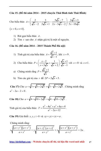 Sách tham khảo môn Toán - Các Chuyên Đề Bồi Dưỡng Học Sinh Giỏi Đại Số 9 - Nguyễn Trung Kiên - FULLTEXT (518 trang)