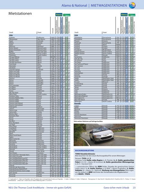 THOMASCOOK Nordamerika So12