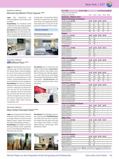 THOMASCOOK Nordamerika So12