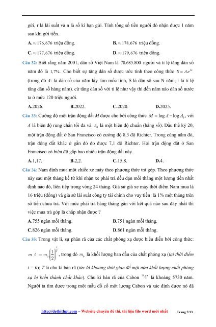 Sách tham khảo môn Toán - Rèn luyện kỹ năng giải quyết bài toán trắc nghiệm thực tế - Hứa Lâm Phong - FULLTEXT (287 trang)