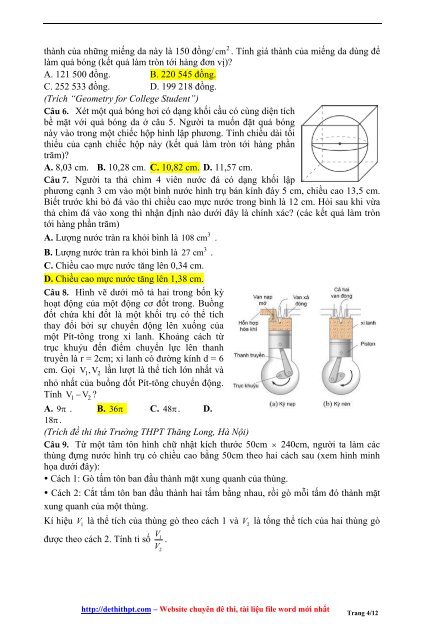 Sách tham khảo môn Toán - Rèn luyện kỹ năng giải quyết bài toán trắc nghiệm thực tế - Hứa Lâm Phong - FULLTEXT (287 trang)