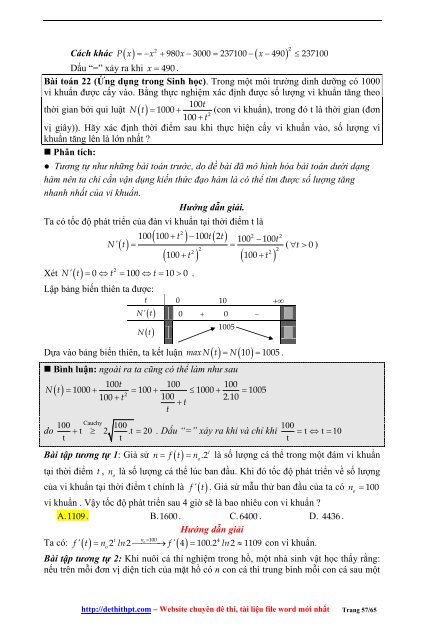 Sách tham khảo môn Toán - Rèn luyện kỹ năng giải quyết bài toán trắc nghiệm thực tế - Hứa Lâm Phong - FULLTEXT (287 trang)