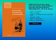 [FREE] PDF Soviet Econ Devel Lenin Khrushchev (New Studies in Economic and Social History) (PDF,EPUB,TXT) - BY R. W. Davies