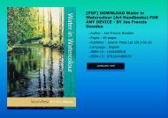 [PDF] DOWNLOAD Water in Watercolour (Art Handbooks) FOR ANY DEVICE - BY Joe Francis Dowden