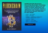 DOWNLOAD PDF Blockchain: Uncovering Blockchain Technology, Cryptocurrencies, Bitcoin and the Future of Money: Blockchain and Cryptocurrency Exposed: Volume 1 (Blockchain and Cryptocurrency as the Future of Money) FOR IPAD - BY Alan Wright