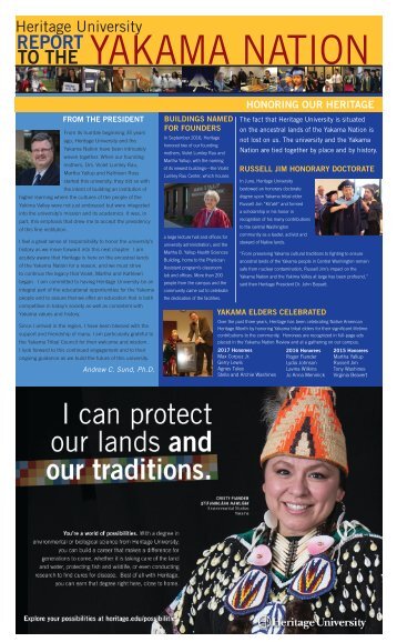 Heritage University Report to the Yakama Nation