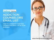 Addiction Counselors Email List