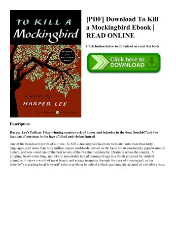 [PDF] Download To Kill a Mockingbird Ebook  READ ONLINE