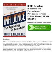 [PDF] Download Influence The Psychology of Persuasion  Revised Edition Ebook  READ ONLINE