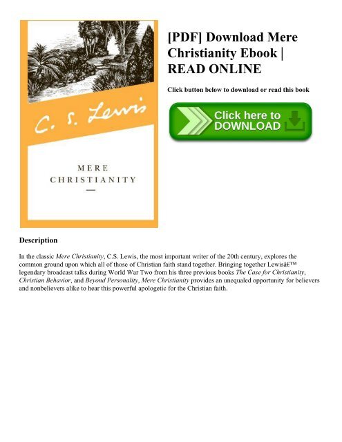 [PDF] Download Mere Christianity Ebook  READ ONLINE