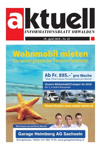 Aktuell Obwalden 16-2018