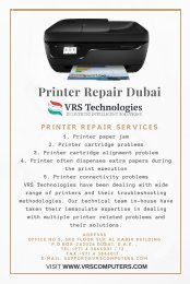 Printer Repair Dubai by VRS Technologies