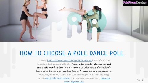 How to choose a pole dance pole