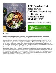 [PDF] Download Half Baked Harvest Cookbook Recipes from My Barn in the Mountains Ebook  READ ONLINE