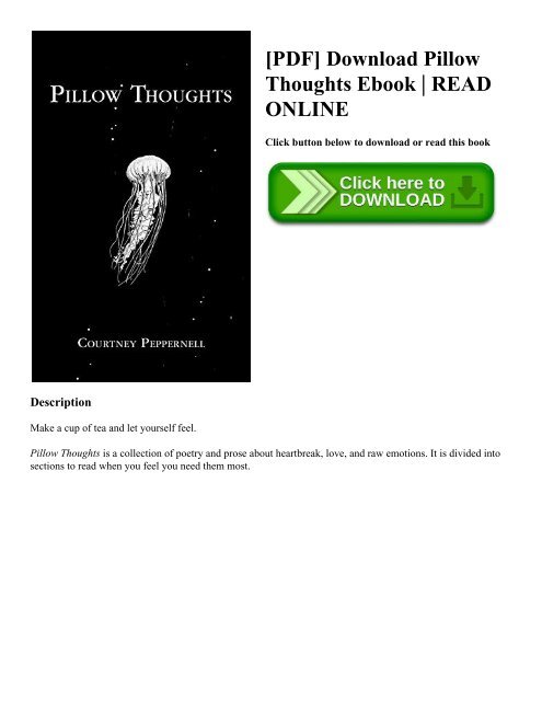PDF] Download Pillow Thoughts Ebook READ ONLINE