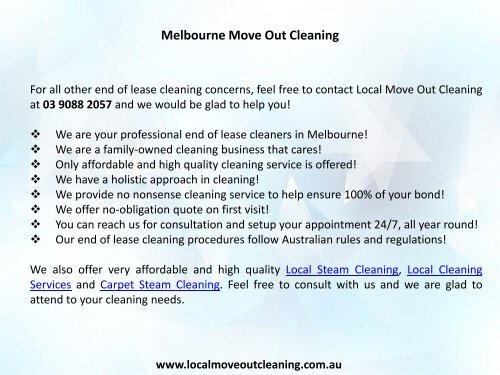 Melbourne Move Out Cleaning