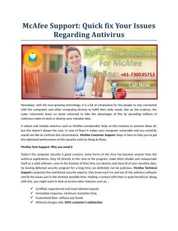 McAfee Support: Quick fix Your Issues Regarding Antivirus 