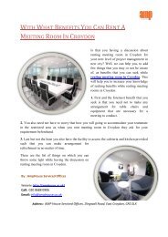 With What Benefits You Can Rent a Meeting Room in Croydon