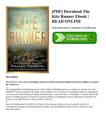 the kite runner pdf