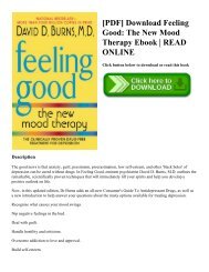 [PDF] Download Feeling Good The New Mood Therapy Ebook  READ ONLINE