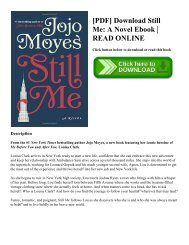 [PDF] Download Still Me A Novel Ebook  READ ONLINE