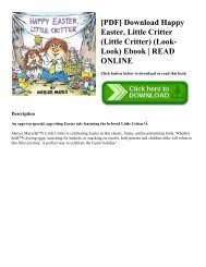 [PDF] Download Happy Easter  Little Critter (Little Critter) (Look-Look) Ebook  READ ONLINE