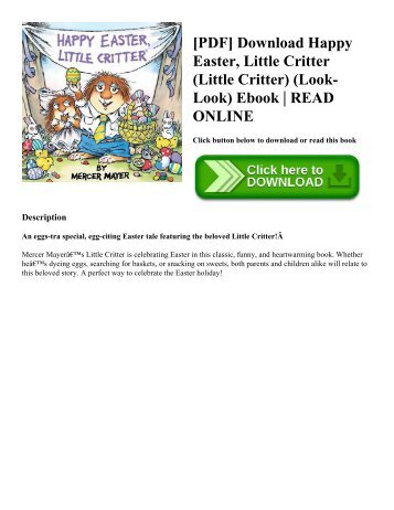 [PDF] Download Happy Easter  Little Critter (Little Critter) (Look-Look) Ebook  READ ONLINE