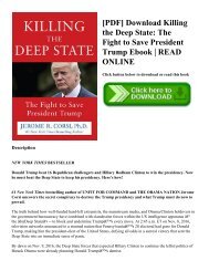 [PDF] Download Killing the Deep State The Fight to Save President Trump Ebook  READ ONLINE